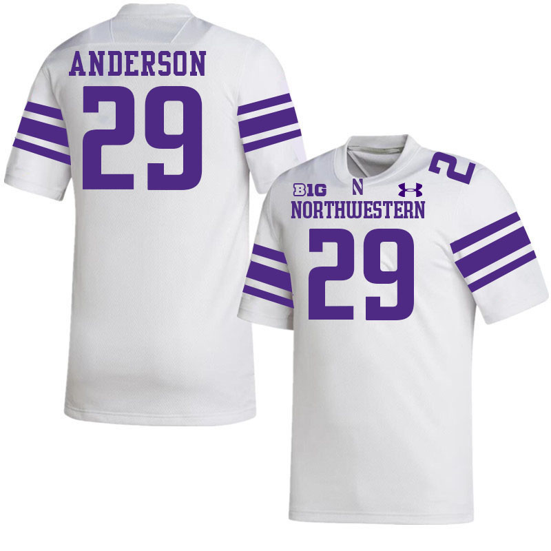 Northwestern Wildcats #29 Grissim Anderson College Football Jerseys Stitched-White